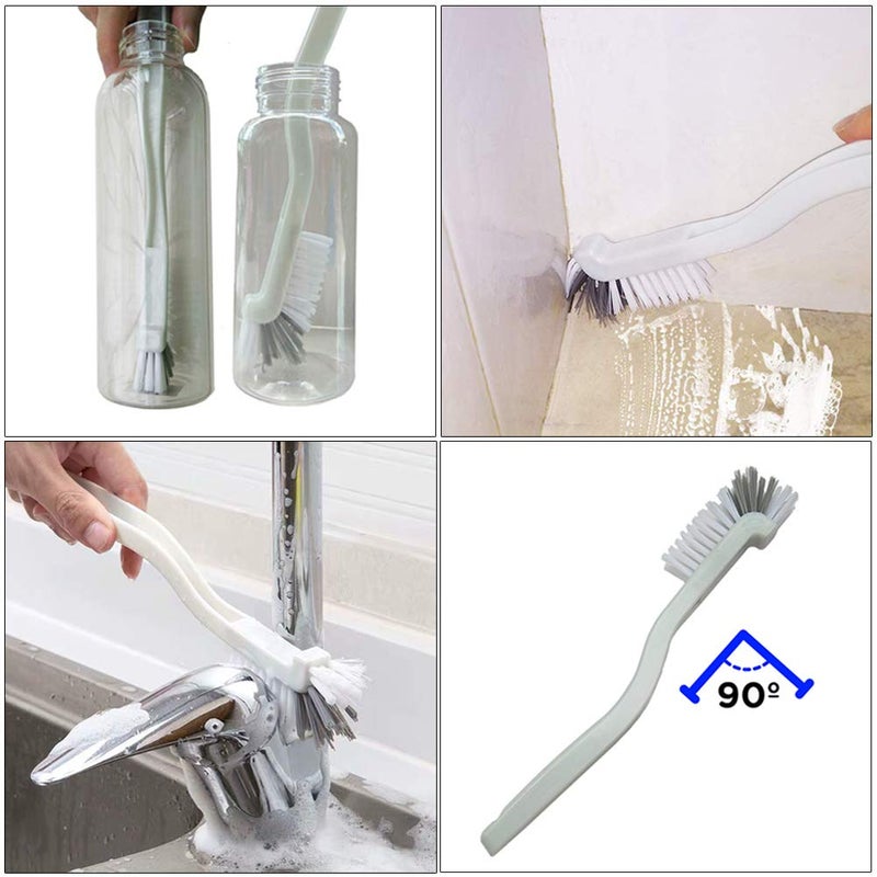 ANERONG Multi-Purpose Scrub Brush Set - 4 Pack Kitchen Cleaning Brushes with Stiff Bristles for Dishes, Pots, Pans, Sink & Bottles - Dish Brush with Ergonomic Handle - Image 5